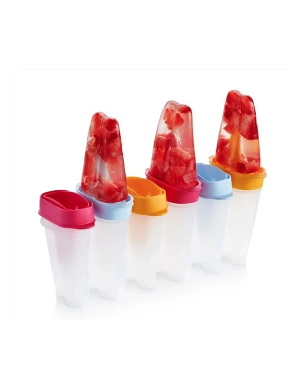Lollitups™ 6-Piece Ice Pop Molds Set with Drip Shields - Pink Punch, Sunflower
